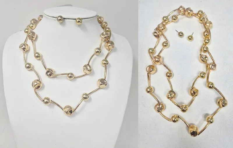 GOLD NECKLACE SET ( 20061 G ) sold by Oh My Jewelry
