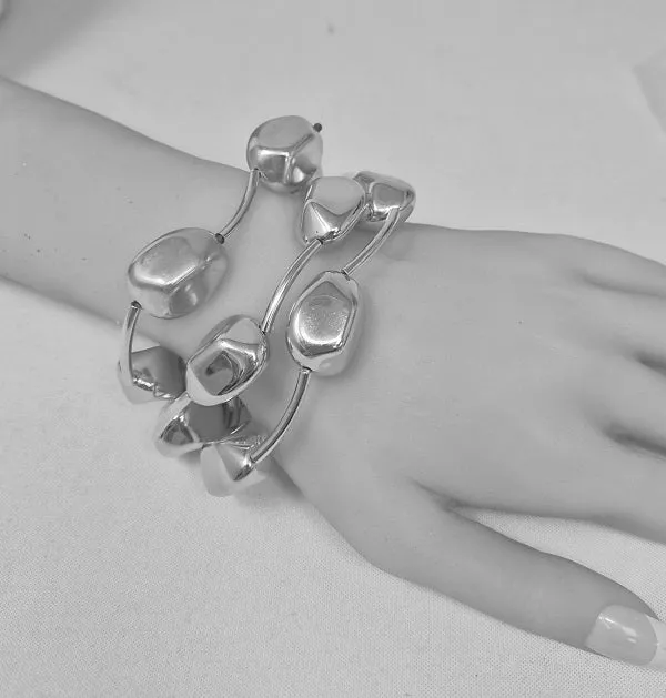 SILVER STRETCH BRACELETS ( 20062 R ) sold by Oh My Jewelry