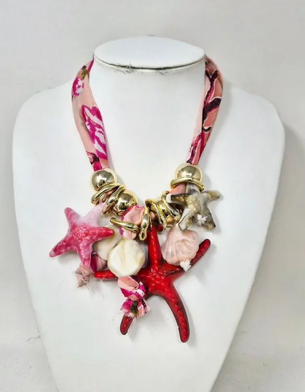 PINK NECKLACE SET ( 11400 GPK ) made by Oh My Jewelry