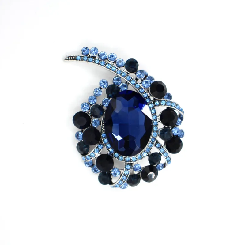 BLUE BROOCH ( 2003 BL ) made by Oh My Jewelry