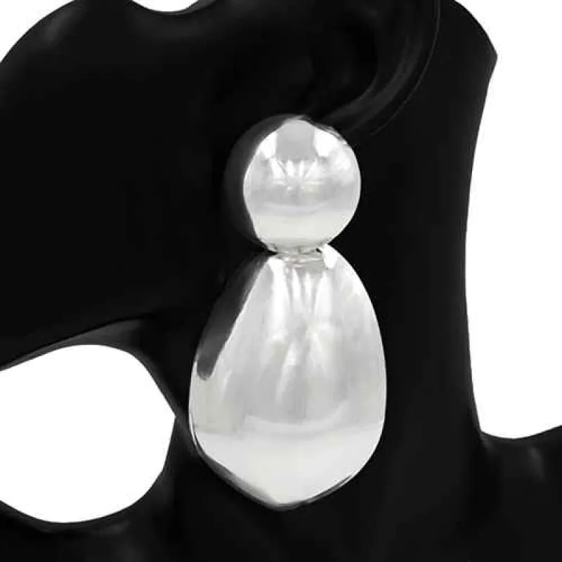 SILVER DROP EARRINGS ( 2976 RD ) sold by Oh My Jewelry