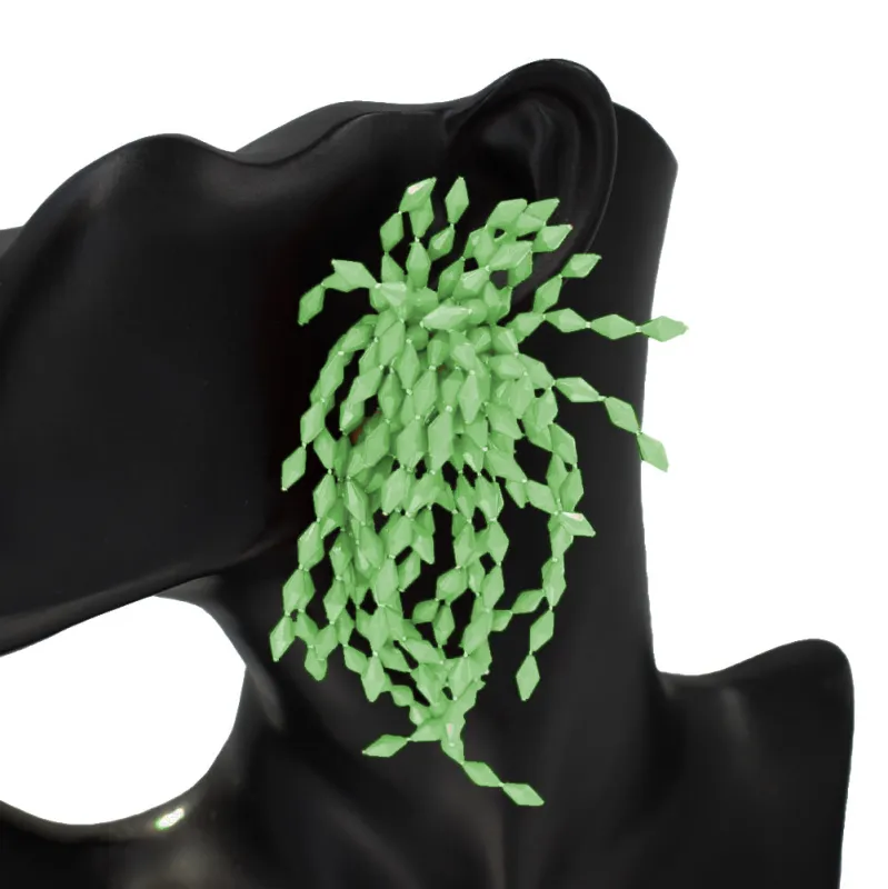 LIME GREEN EARRINGS ( 2872 LGN ) sold by Oh My Jewelry