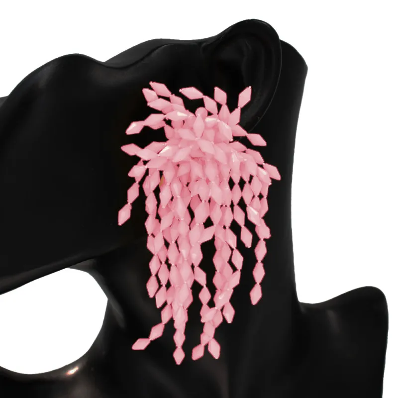 LIGHT PINK EARRINGS ( 2872 LPK ) made by Oh My Jewelry