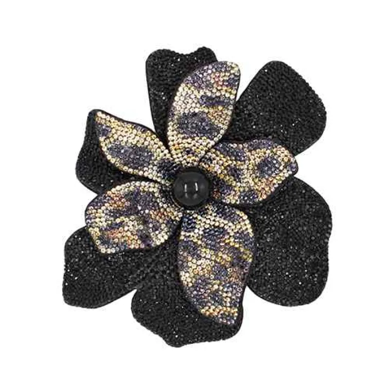 FLOWER BROOCH ( 2165 BKLEO ) made by Oh My Jewelry
