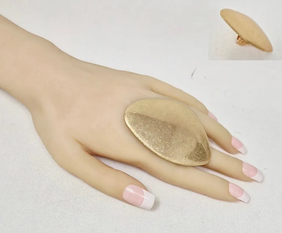 MATTE GOLD STRETCH RING ( 10077 MG ) made by Oh My Jewelry