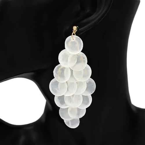 CHANDELIER EARRINGS DISC ( 2850 IV ) sold by Oh My Jewelry