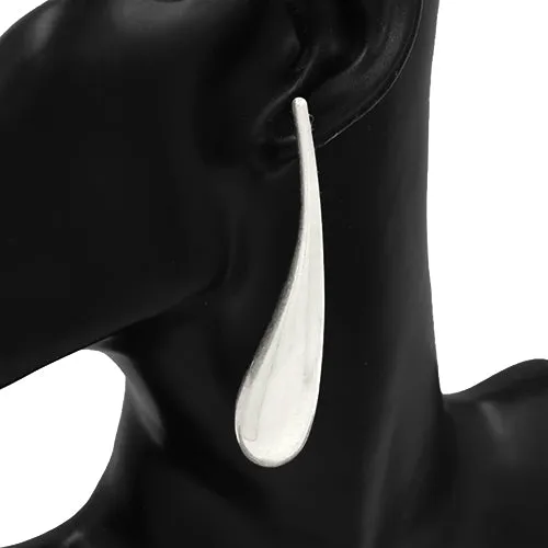 SILVER TEARDROP SHAPE EARRINGS ( 2722 SV ) sold by Oh My Jewelry