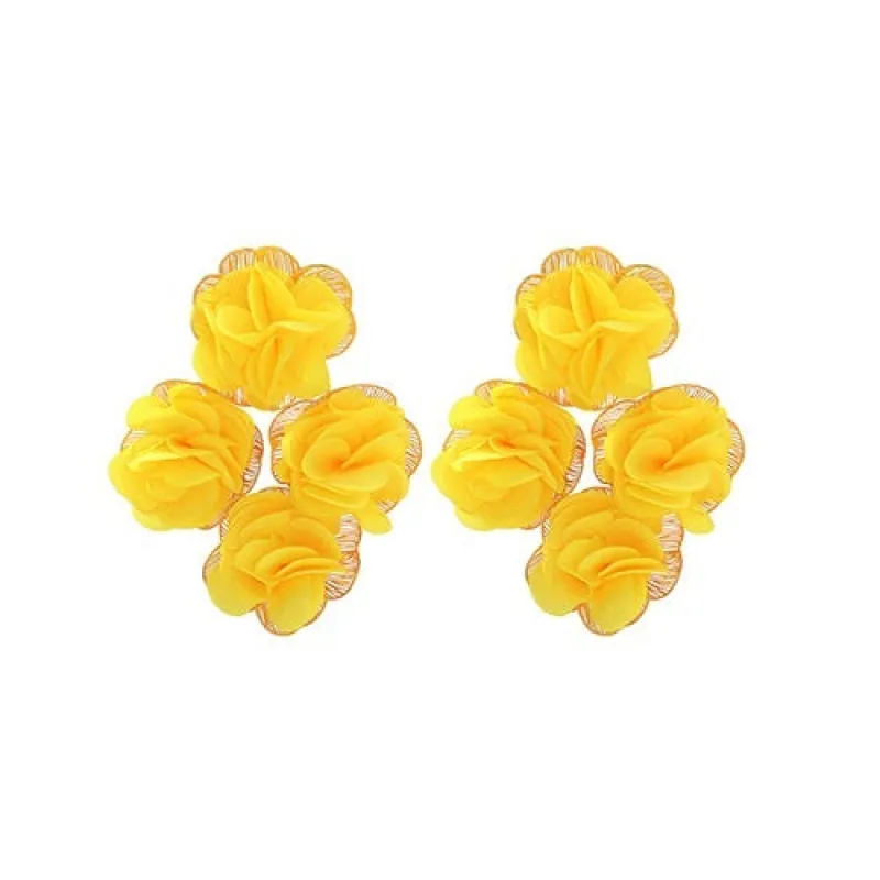 GOLD YELLOW FLOWER EARRINGS ( 35 YW ) sold by Oh My Jewelry