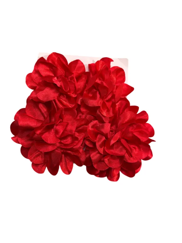 RED FABRIC EARRINGS ( 221 RD ) made by Oh My Jewelry