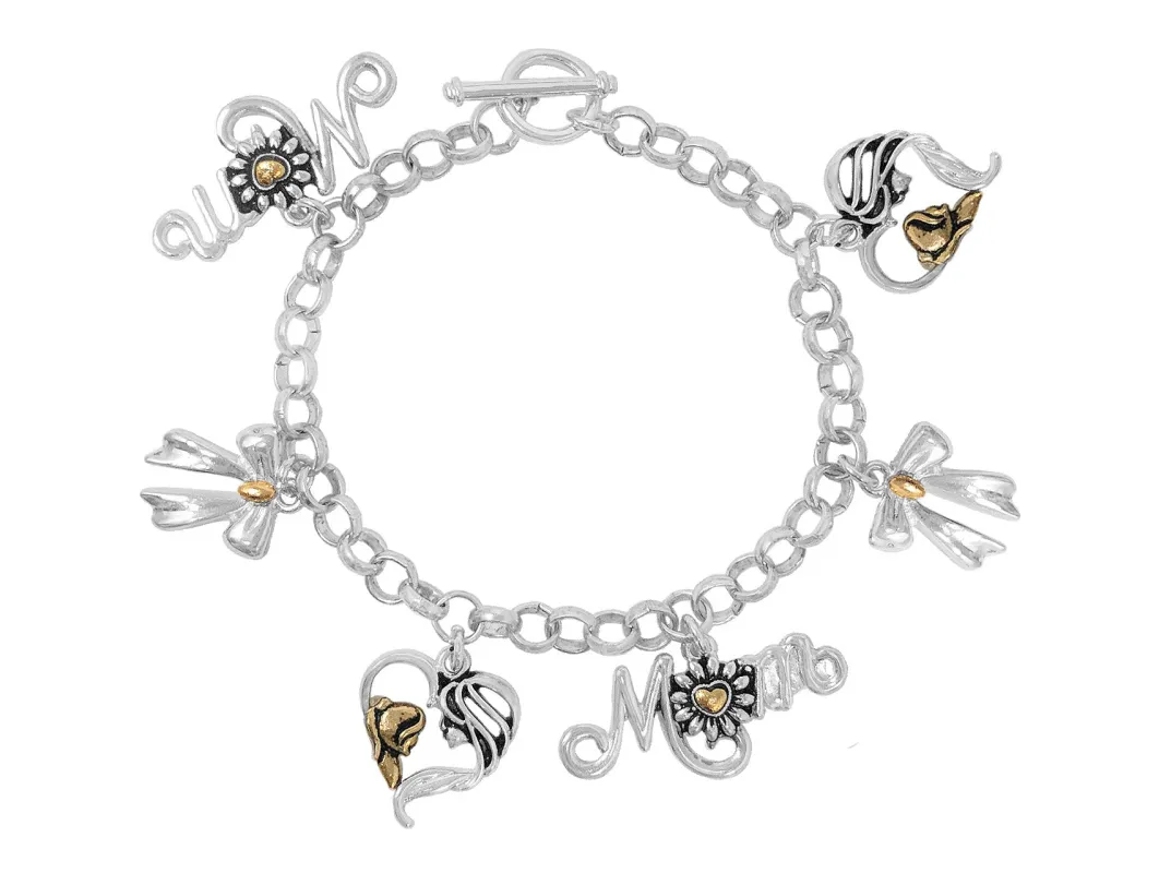 SILVER MOM CHARM BRACELET ( 03682 ATT ) made by Oh My Jewelry