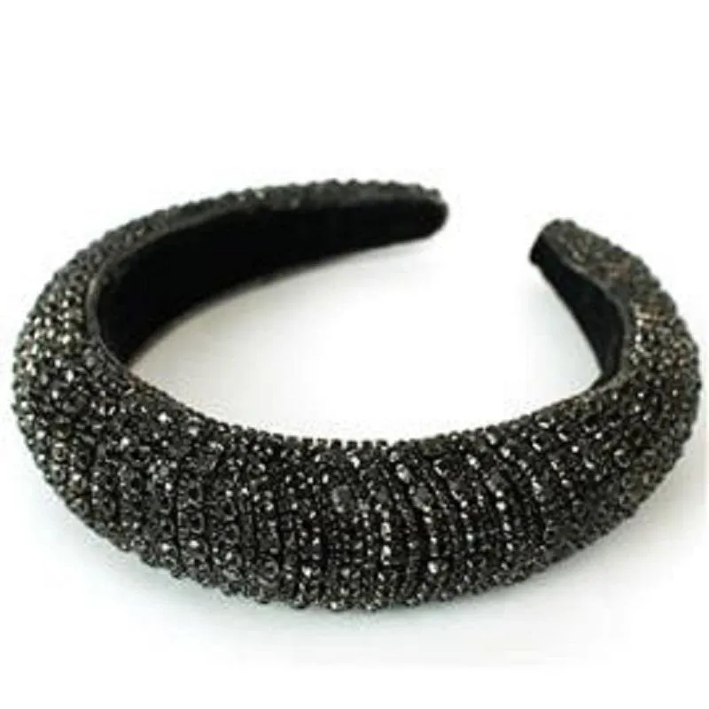 BLACK CRYSTAL HEADBAND ( 0119 ) made by Oh My Jewelry