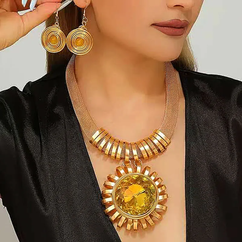 GOLD NECKLACE SET ( 1561 G ) made by Oh My Jewelry