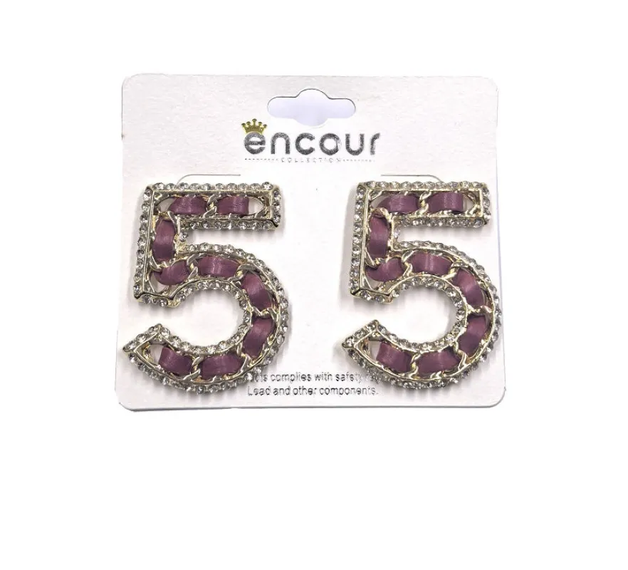 GOLD RED 5 EARRINGS ( 0574 2RD ) sold by Oh My Jewelry