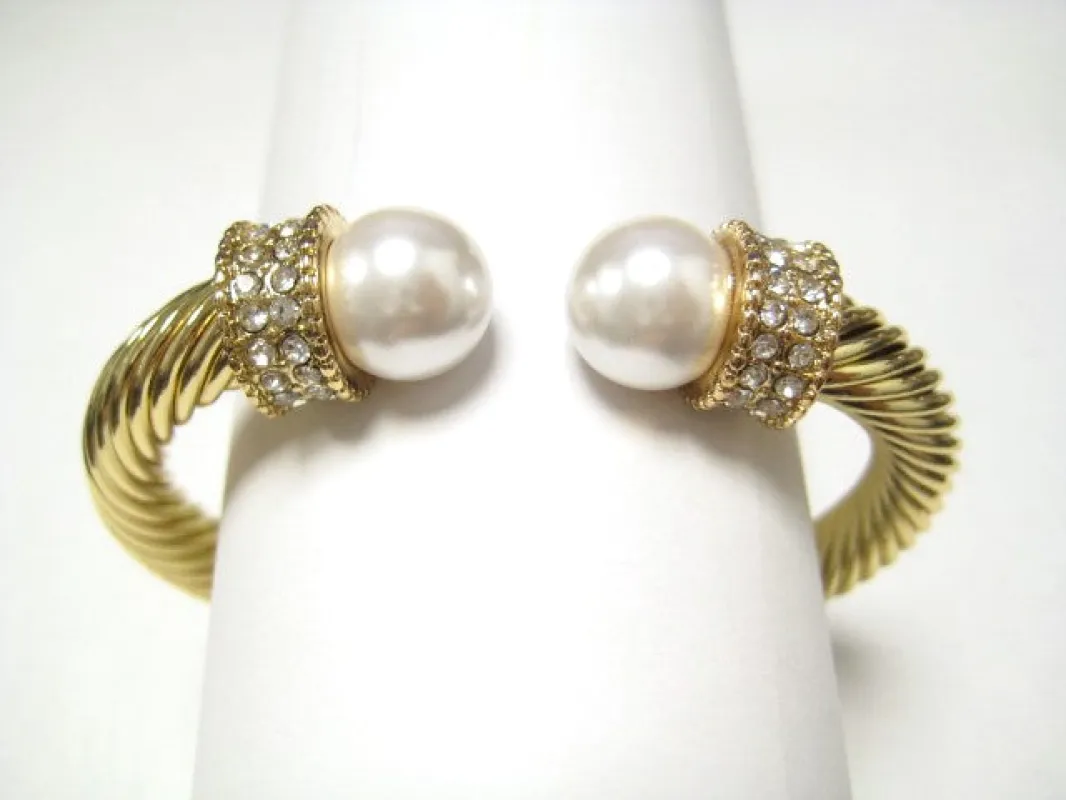 CUFF BANGLE CLEAR STONES ( 855 XGCRM ) made by Oh My Jewelry