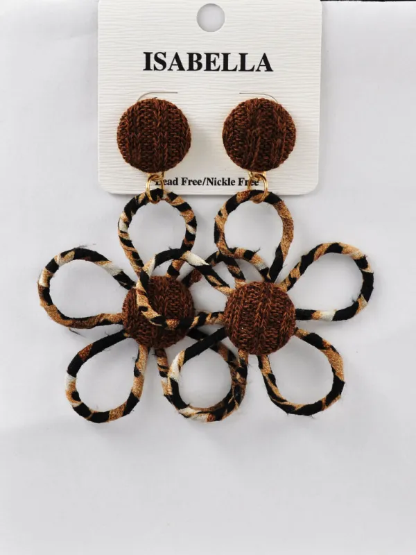 BROWN EARRINGS ( 254502 BN ) made by Oh My Jewelry