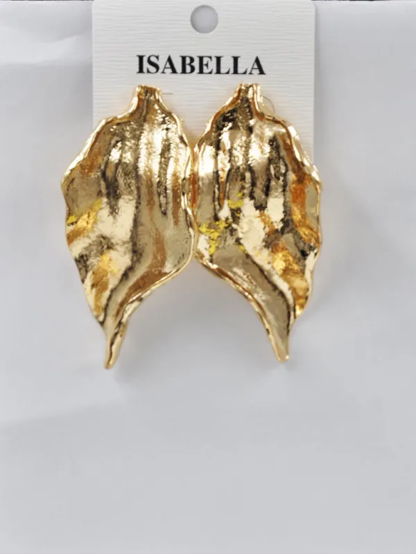 GOLD LEAF EARRINGS ( 261433 KG ) made by Oh My Jewelry