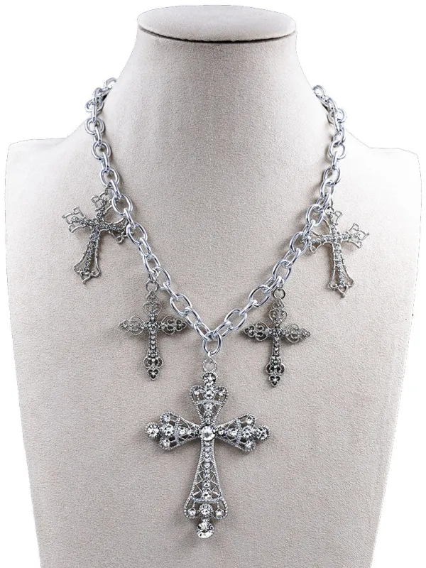 SILVER CROSS NECKLACE ( 253008 SNK ) made by Oh My Jewelry
