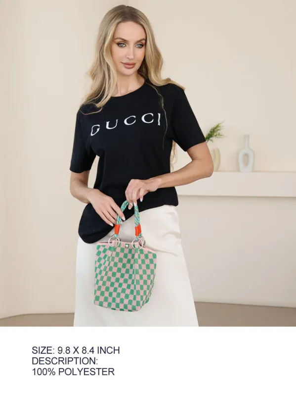 PINK GREEN BAG ( 1173 PINK ) made by Oh My Jewelry