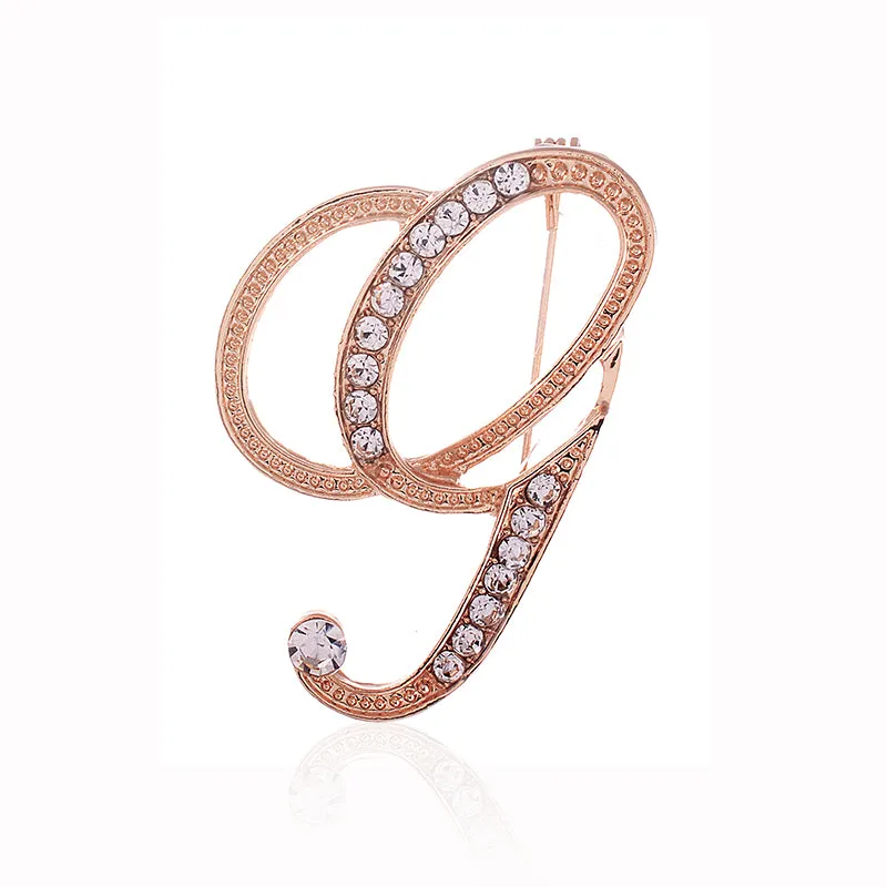 GOLD G INITIAL BROOCH ( 1557 GCL ) made by Oh My Jewelry