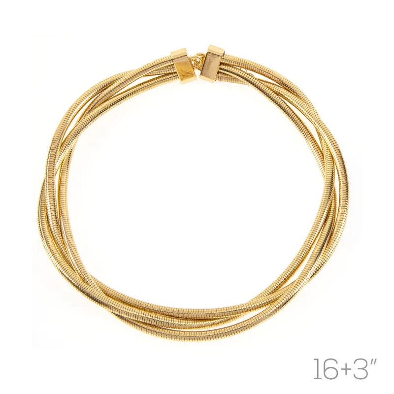 GOLD OMEGA NECKLACE ( 18733 G ) made by Rebecca Minkoff
