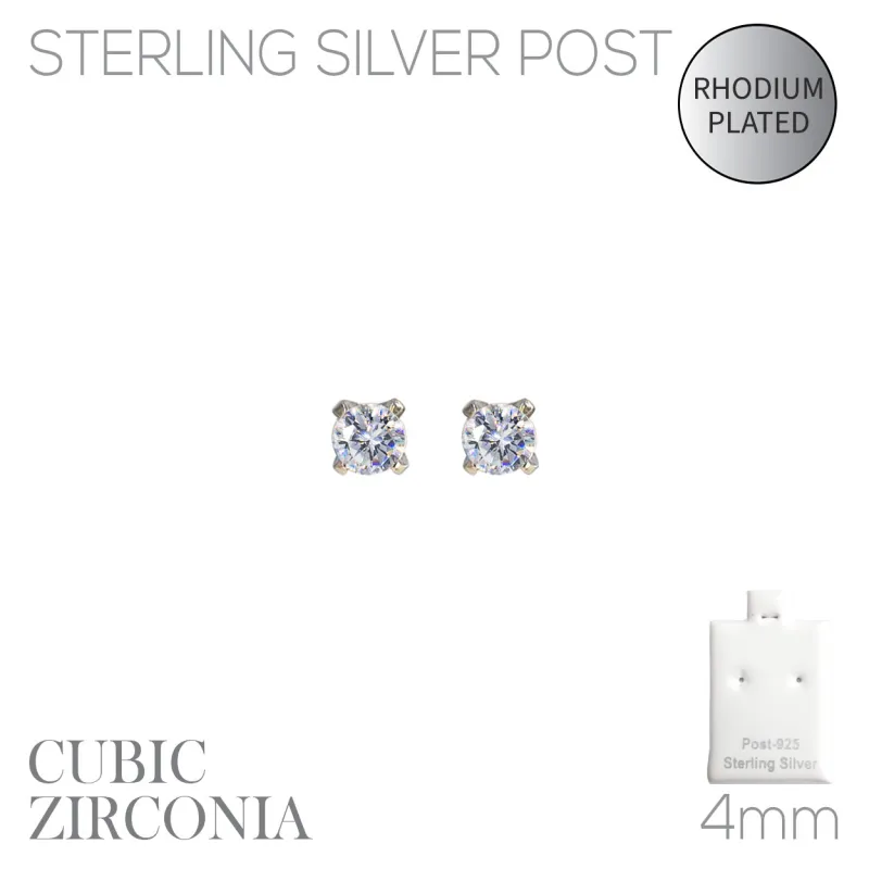 STERLING SILVER POST STUD POST EARRINGS ( 27472 4CRR ) made by Rebecca Minkoff