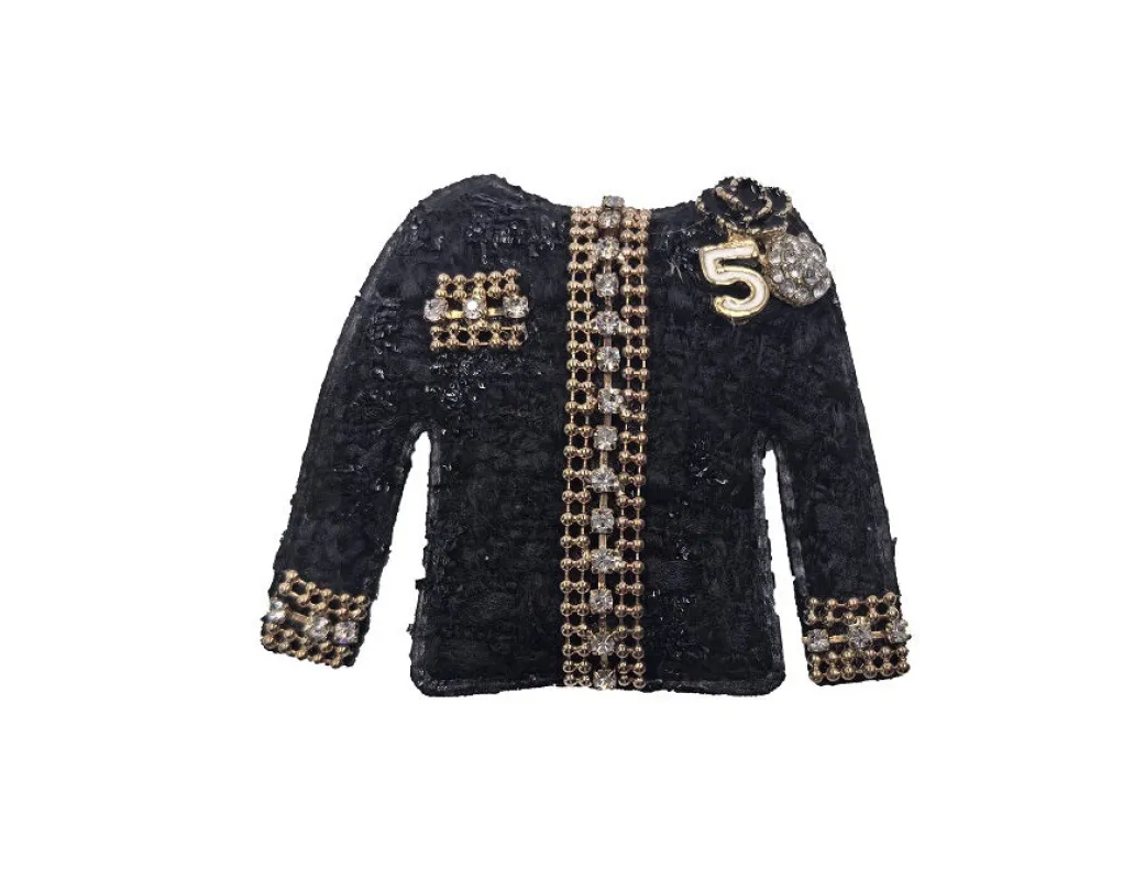 BLACK COAT BROOCH ( 0161 BK ) made by Oh My Jewelry