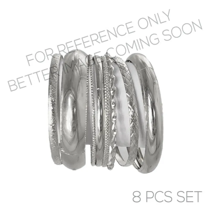 SILVER BANGLE SET ( 84538 R ) sold by Oh My Jewelry