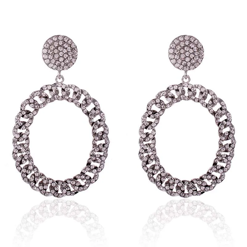 LARGE CRYSTAL EARRINGS ( 2566 SCL ) made by Oh My Jewelry