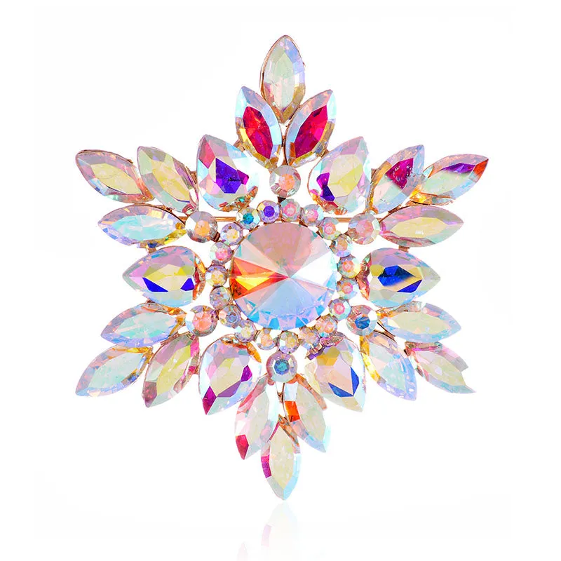 GOLD BROOCH AB STONES ( 1467 GAB ) made by Oh My Jewelry