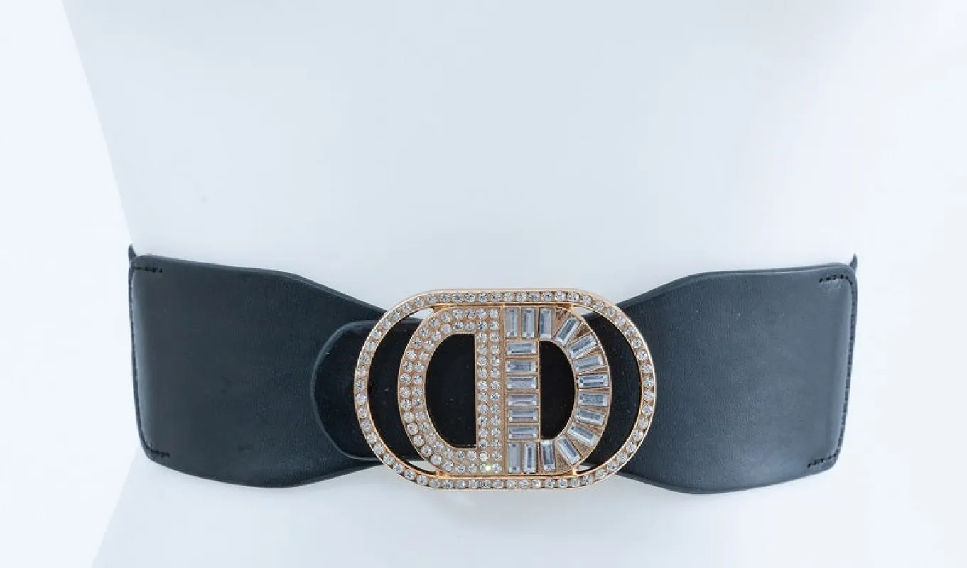 BLACK GOLD STRETCH BELT ( 320086 BKCL ) made by Oh My Jewelry