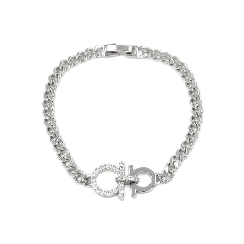 SILVER BRACELET CLEAR STONES ( 2276 RD ) made by Oh My Jewelry