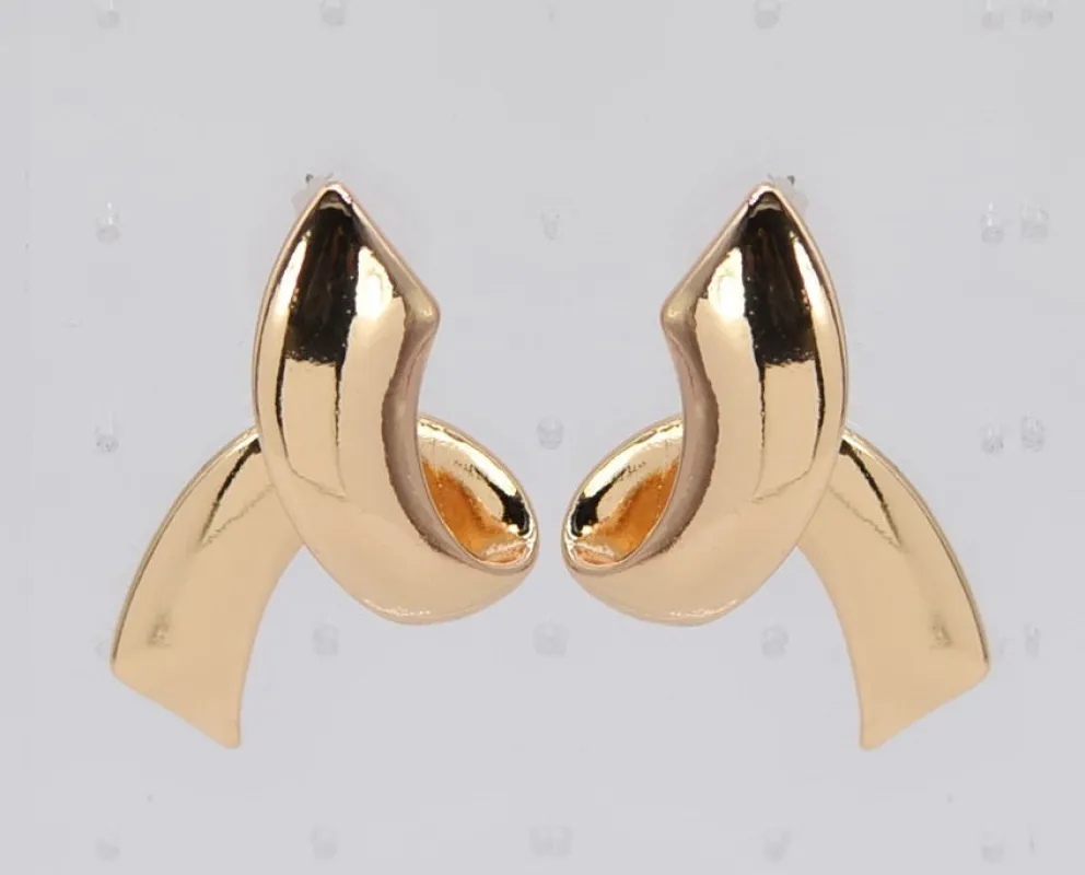 GOLD METAL EARRINGS ( 6752 GOL ) made by Fiesta