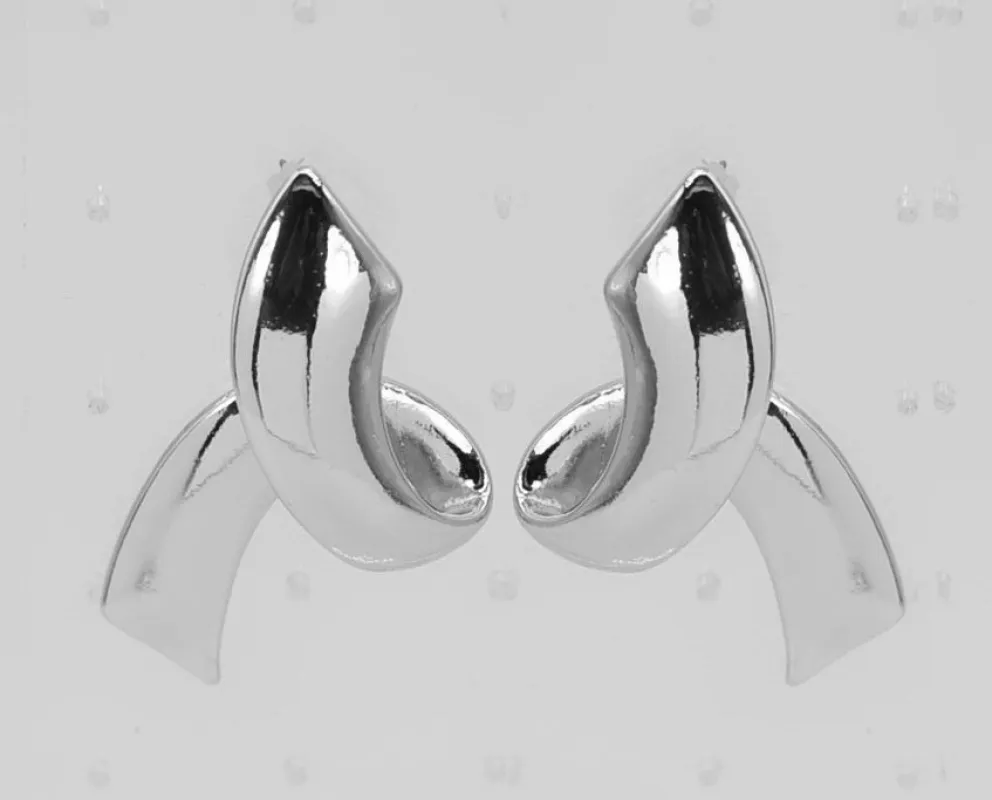 SILVER METAL EARRINGS ( 6752 SIL ) made by Fiesta
