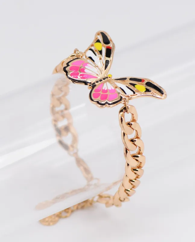 GOLD BRACELET BUTTERFLY ( 2493 GLFUS ) made by Fiesta