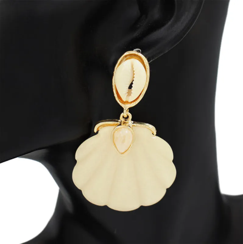CREAM EARRINGS ( 2966 IV ) made by Oh My Jewelry
