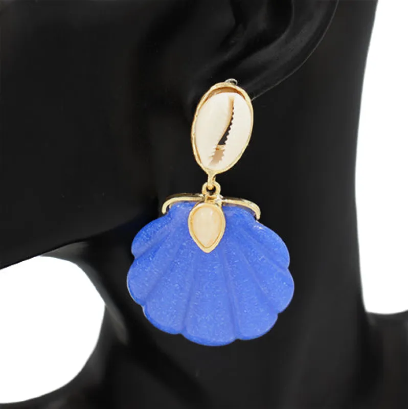 BLUE EARRINGS ( 2966 BL ) sold by Oh My Jewelry