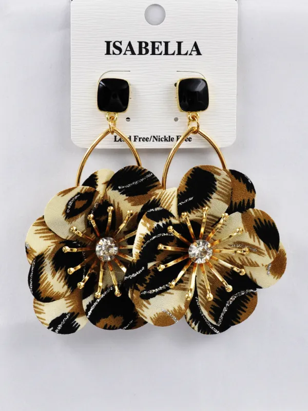 YELLOW FLOWER EARRINGS ( 254504 YW ) made by Oh My Jewelry