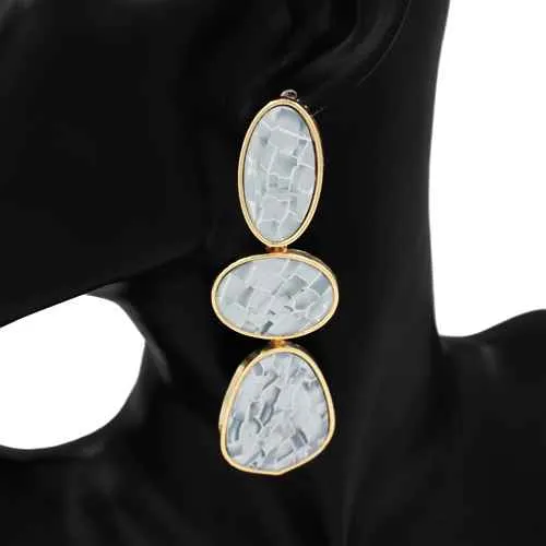 GOLD BLACK EARRINGS ( 1134 GDBK ) sold by Oh My Jewelry