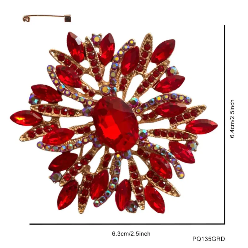 GOLD RED BROOCH ( 135 GRD ) made by Oh My Jewelry