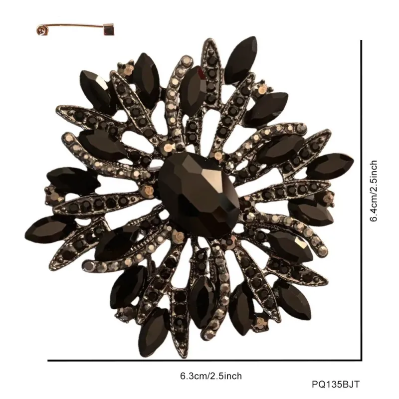 BLACK BROOCH ( 135 BJT ) made by Oh My Jewelry