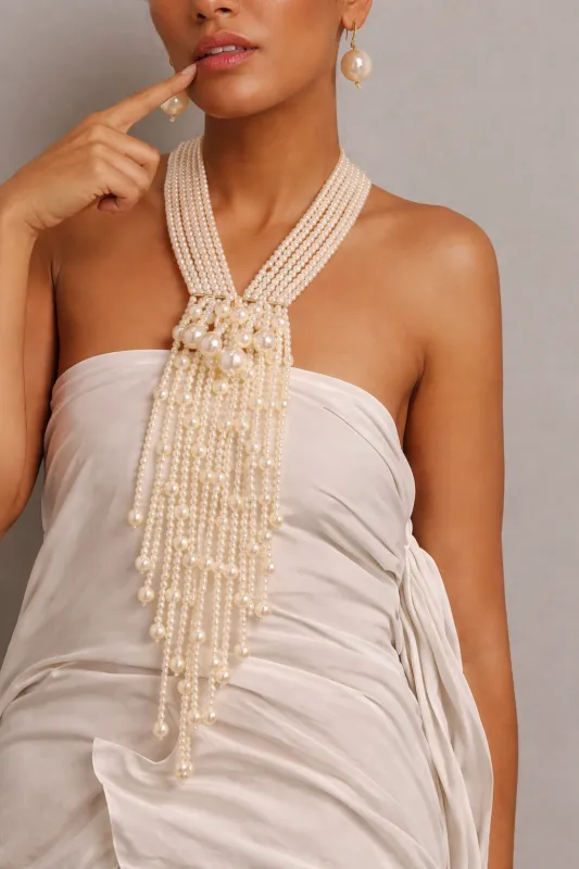 FASHION PEARL NECKLACE SET ( 1621 ) made by Oh My Jewelry
