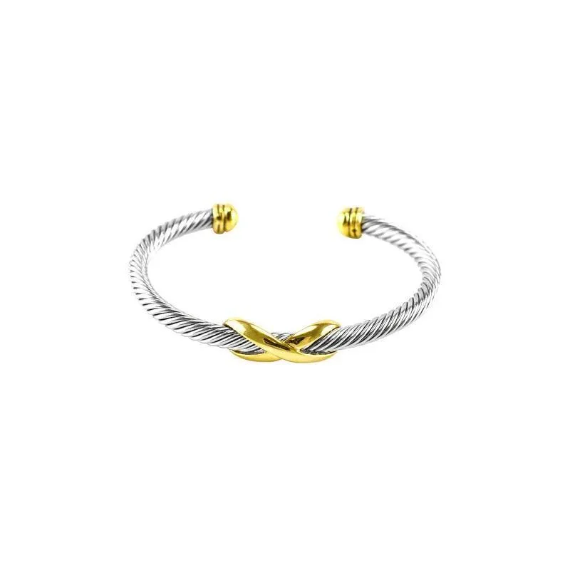 TWO TONED CUFF BANGLE  DESIGN ( 869 ) made by Oh My Jewelry