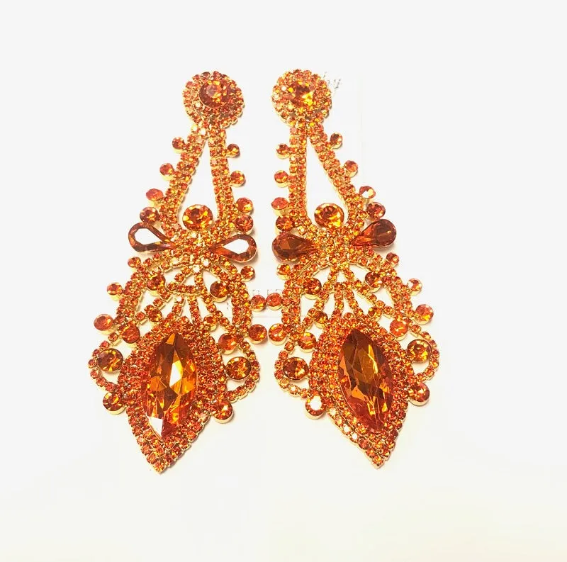 GOLD ORANGE EARRINGS STONES ( 2021 GOR ) sold by Oh My Jewelry