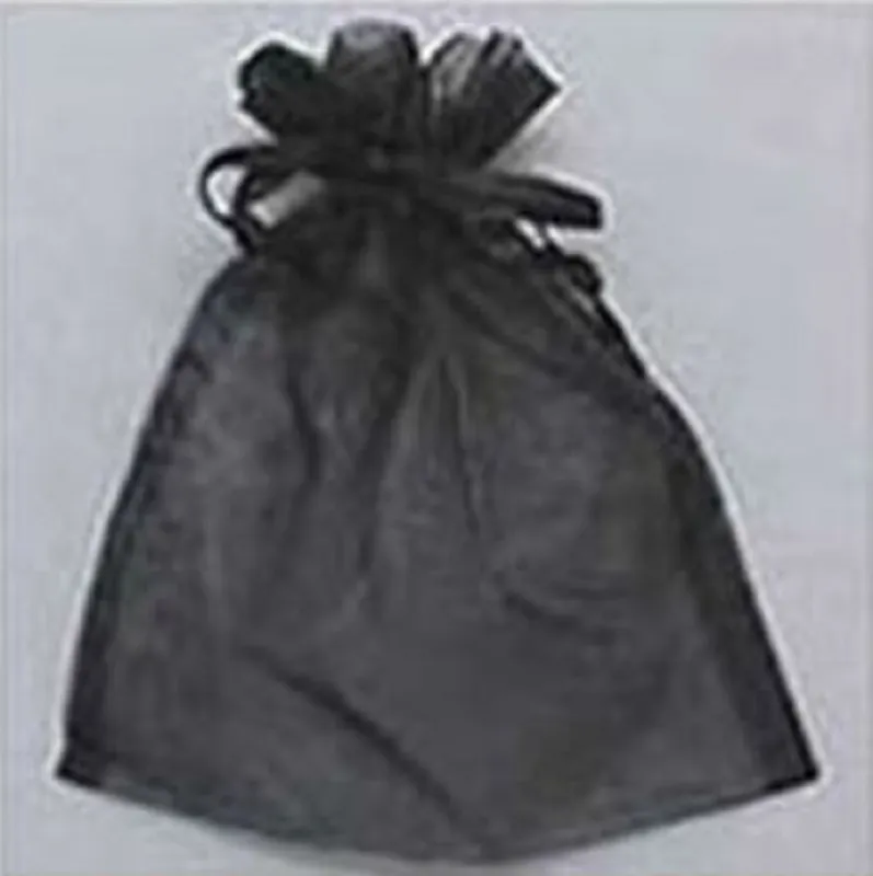 5.5" x 6.5" BLACK Organza Gift Bag 12 Pieces L ( 1002 BLK ) made by Oh My Jewelry