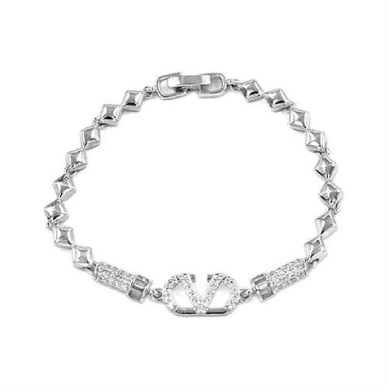 SILVER BRACELET CLEAR STONES ( 2278 RD ) made by Oh My Jewelry