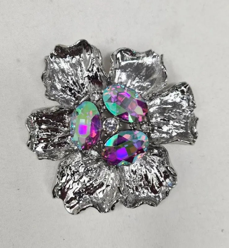 SILVER AB BROOCH ( 10036 RAB ) made by Oh My Jewelry
