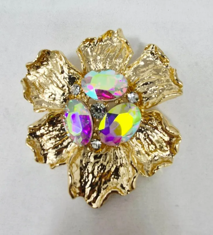 GOLD AB BROOCH ( 10036 GAB ) made by Oh My Jewelry