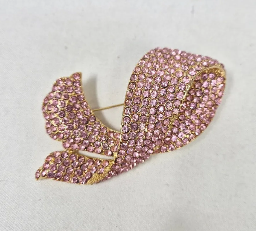 GOLD PINK BROOCH ( 10024 GPK ) made by Oh My Jewelry
