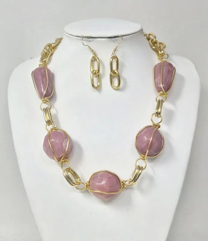 NECKLACE SET ( 11333 GPK ) made by Oh My Jewelry