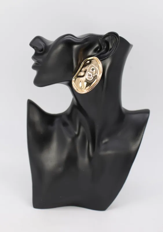 GOLD ROUND EARRINGS ( 6956 GOL ) made by Fiesta